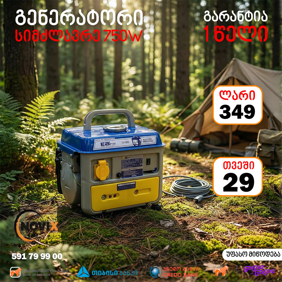ელექტრო გენერატორი 750W EB-950 EBIMAX